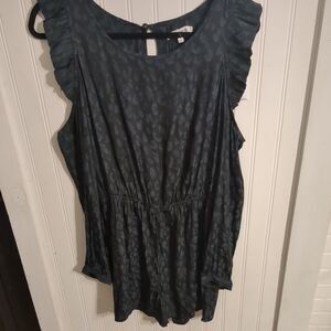 Avec Les Filles Lucy leopard open shoulder romper